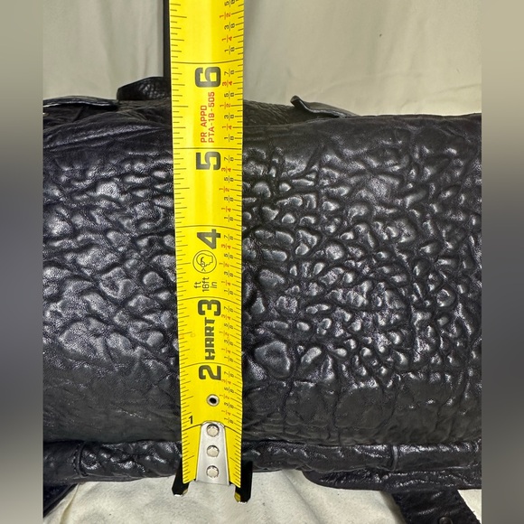 XL Deep Purple Leather Shoulder Bag with Brass Hardware - Picture 5 of 10